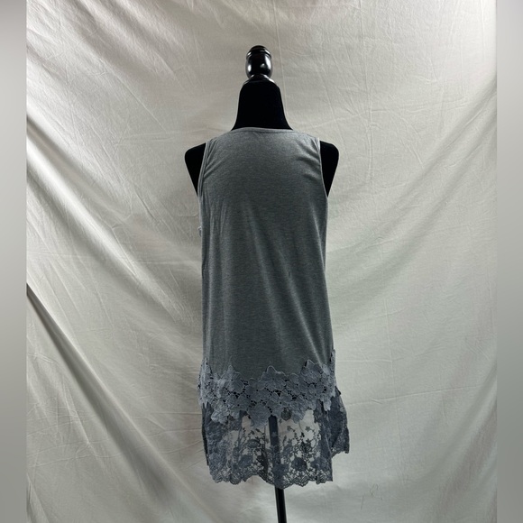Contrast Lace Tank Top Grey - Picture 8 of 8